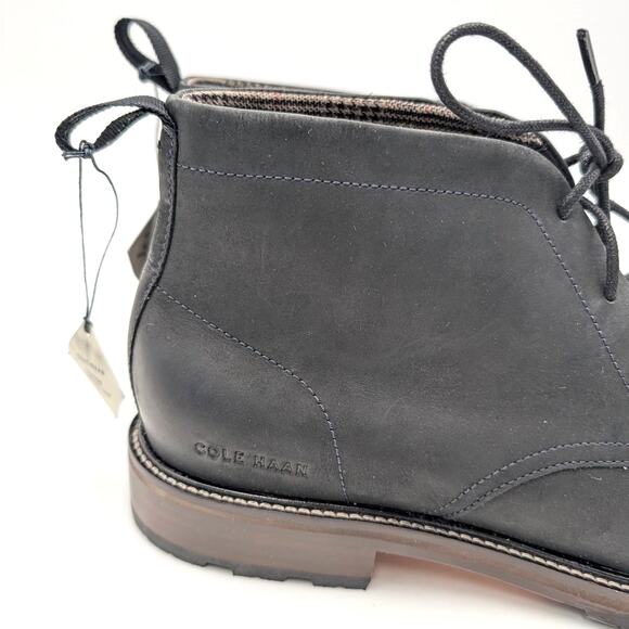 Cole Haan Berkshire Lug Sole Water-Resistant Chukka Boots Black Size US11M EU44 main image 6
